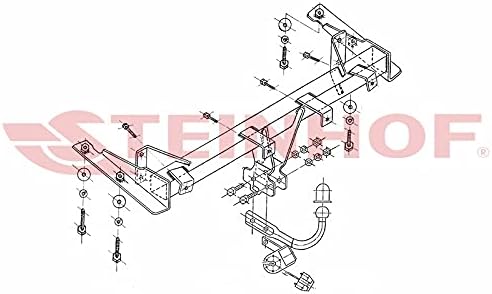 NEU Anhängerkupplung AHK Steinhof starr für VW Caddy IV Kasten/Bus ab 07.2015 mit 13-polig Universal