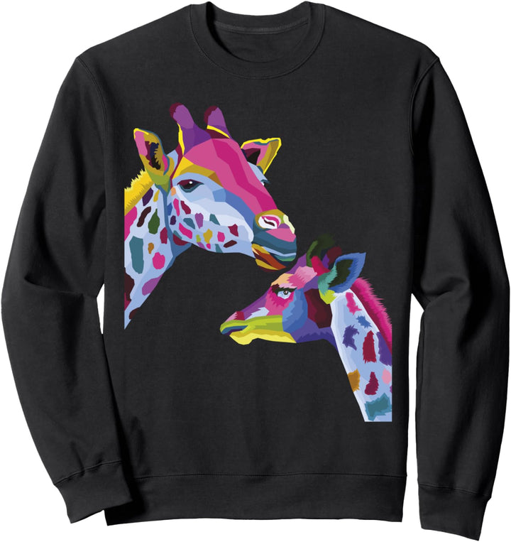 Giraffen-Mutter-Shirt Giraffen-Kunst für neue Mutter, die Sweatshirt
