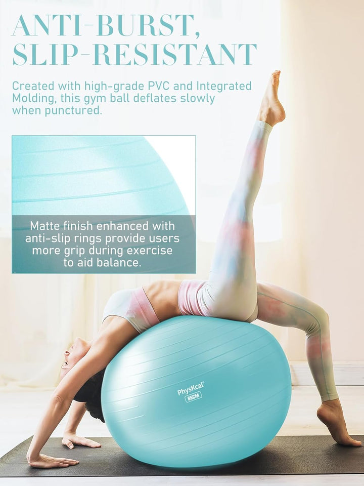 Gymnastikball und 23 cm Pilatesball Set, Anti Burst Gymnastikball, Anti-Rutsch-Sitzball, Balanceball