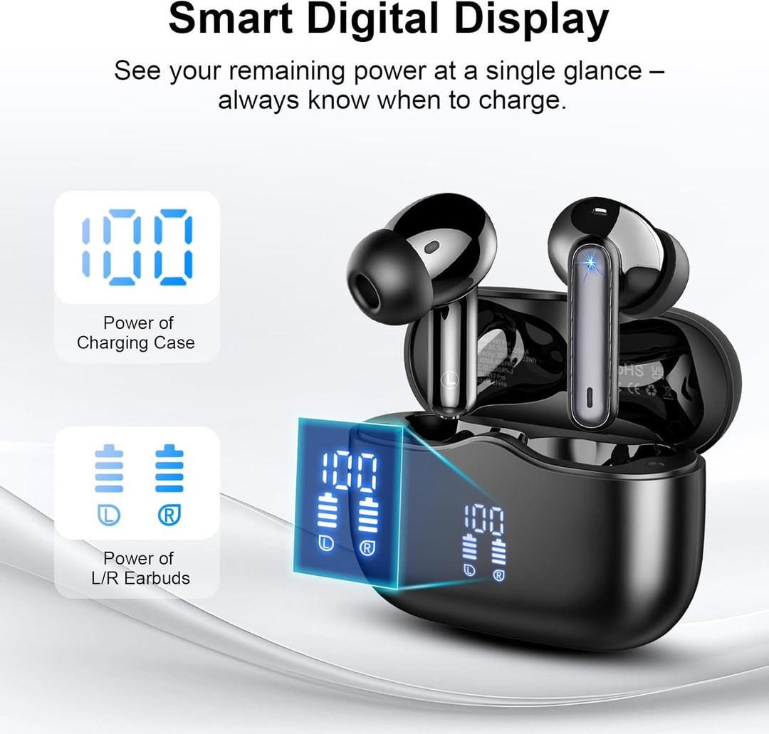 Bluetooth Kopfhörer, In Ear Kopfhörer Kabellos Bluetooth 5.4 mit 4 ENC Noise Cancelling Mics, 2026 K