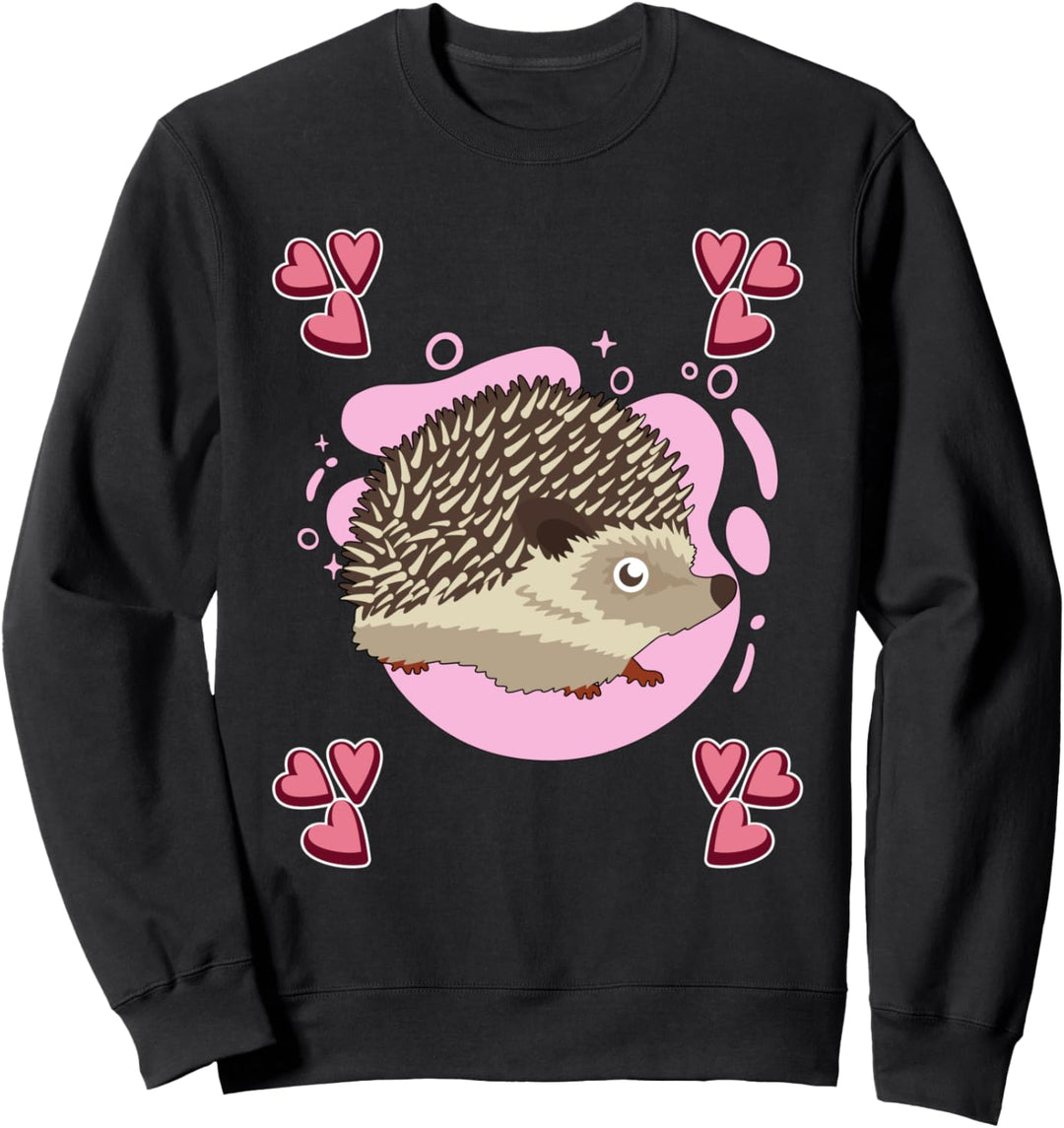 Damen Igel Zeichnung Mädchen Igel Sweatshirt