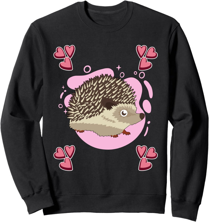 Damen Igel Zeichnung Mädchen Igel Sweatshirt