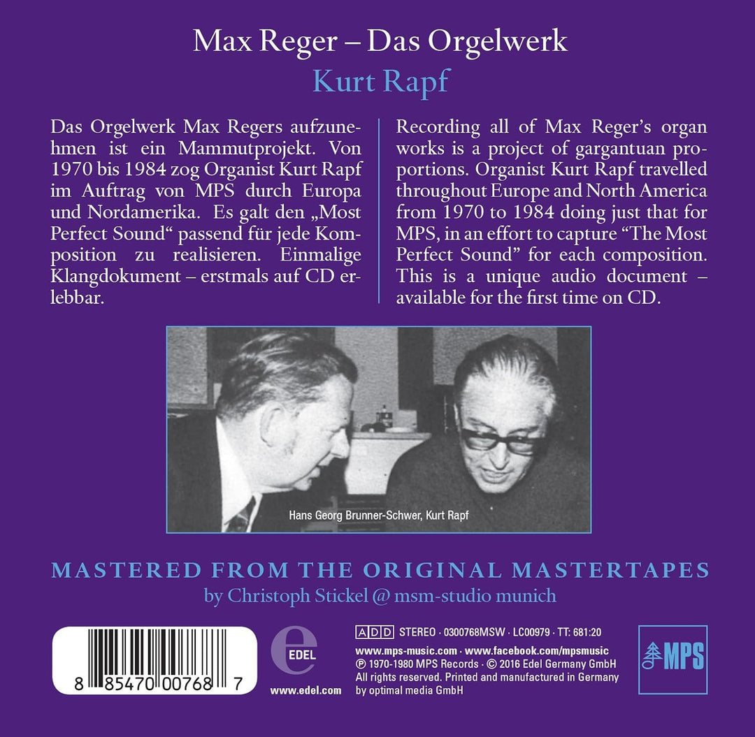 Das Orgelwerk, Audio-CD