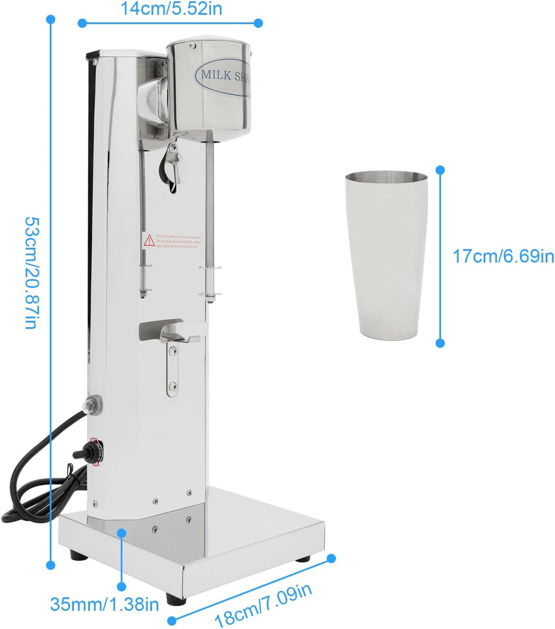 180W Milchshake Maker, Shaker Maschine Getränkemischer, Power Drink Mixer Gastro Standmixer-Barmixer