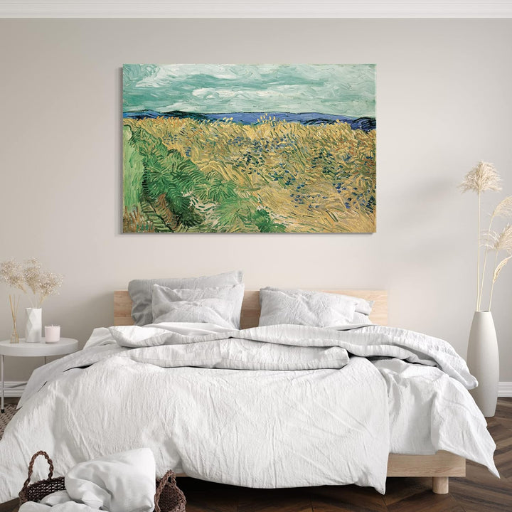 Printed Paintings Leinwand (80x60cm): Vincent Van Gogh - Weizenfeld mit Kornblumen (1890) 80x60 cm,