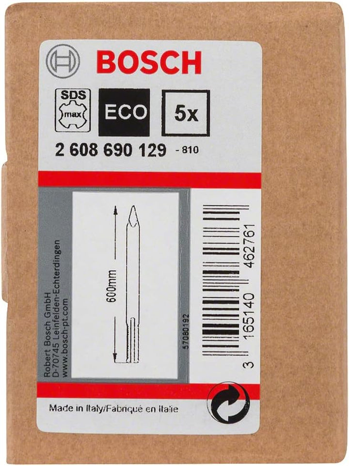Bosch Professional Spitzmeissel SDS-max (1 Stück, Länge 600 mm) Spitz zulauf, Spitz zulauf
