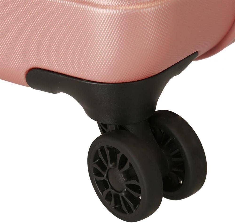 Roll Road India Kabinentrolley, Rosa, 40 x 55 x 20 cm, Hartplastik, seitlicher Kombinationsverschlus
