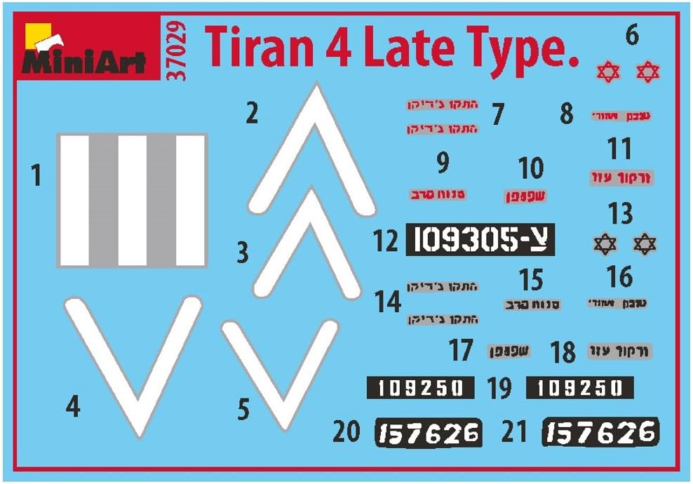 MiniArt 37029 1:35 Tiran 4 Späte Prod. Interior-originalgetreue Nachbildung, Modellbau, Plastik Baus