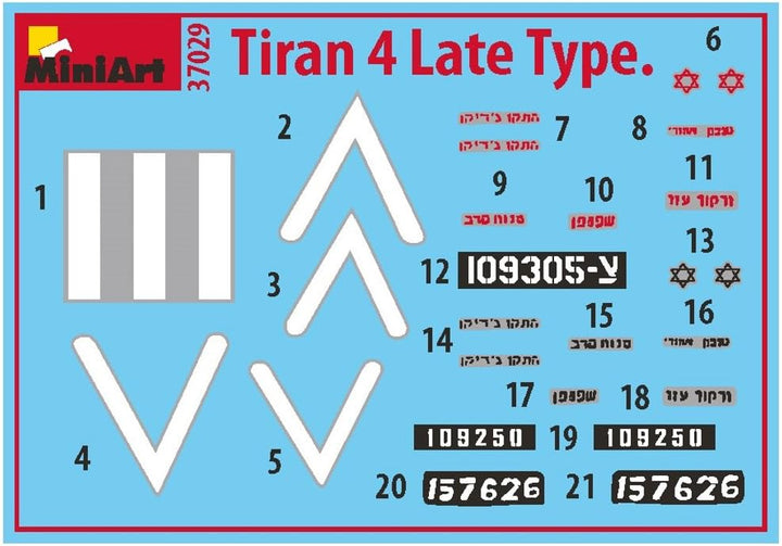 MiniArt 37029 1:35 Tiran 4 Späte Prod. Interior-originalgetreue Nachbildung, Modellbau, Plastik Baus