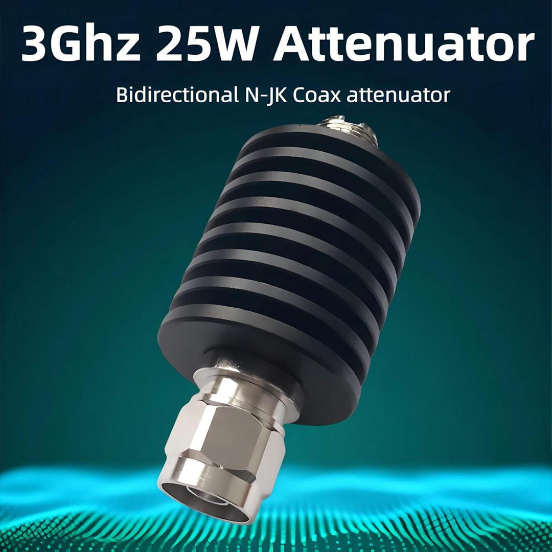 BECEN 25 W N RF Dämpfungsregler 3 GHZ Stecker 1-40 dB wählbar(15dB), 15dB