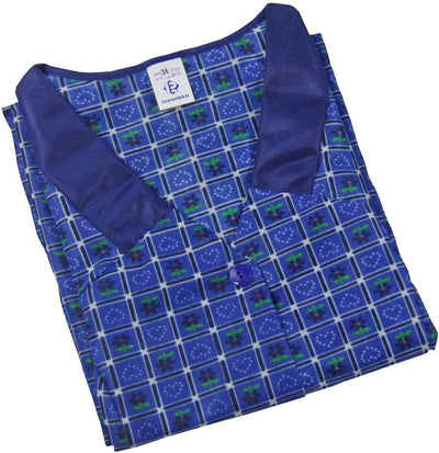 Kittel Schürze Dederon Nylon Kittelschürze versch. Farben 58 Design 1, 58 Design 1