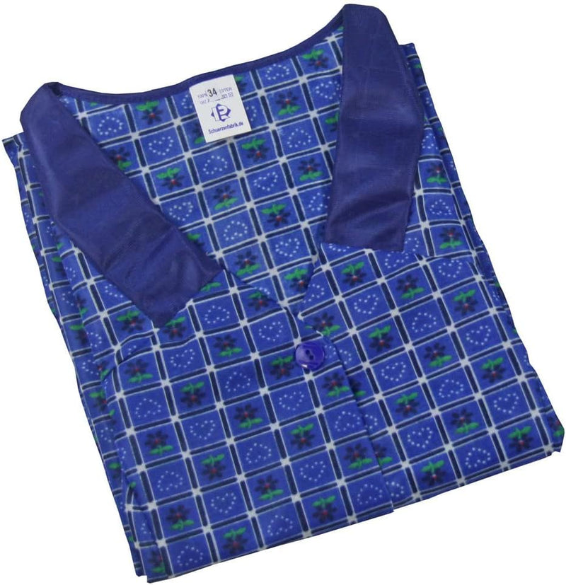 Kittel Schürze Dederon Nylon Kittelschürze versch. Farben 58 Design 1, 58 Design 1