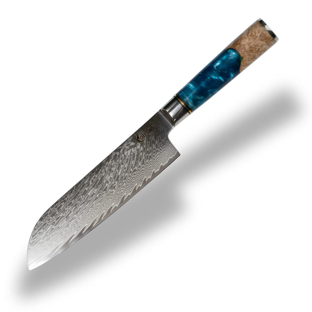 Calisso Santoku 67 Lagen Damaststahl - Damastmesser Küchenmesser, Japanisches