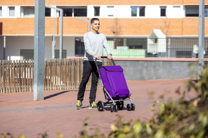 Carlett - Lite Family Lett470 |Warenkorb | Zusammenklappbarer Einkaufswagen | 4 Räder | Verstellbare