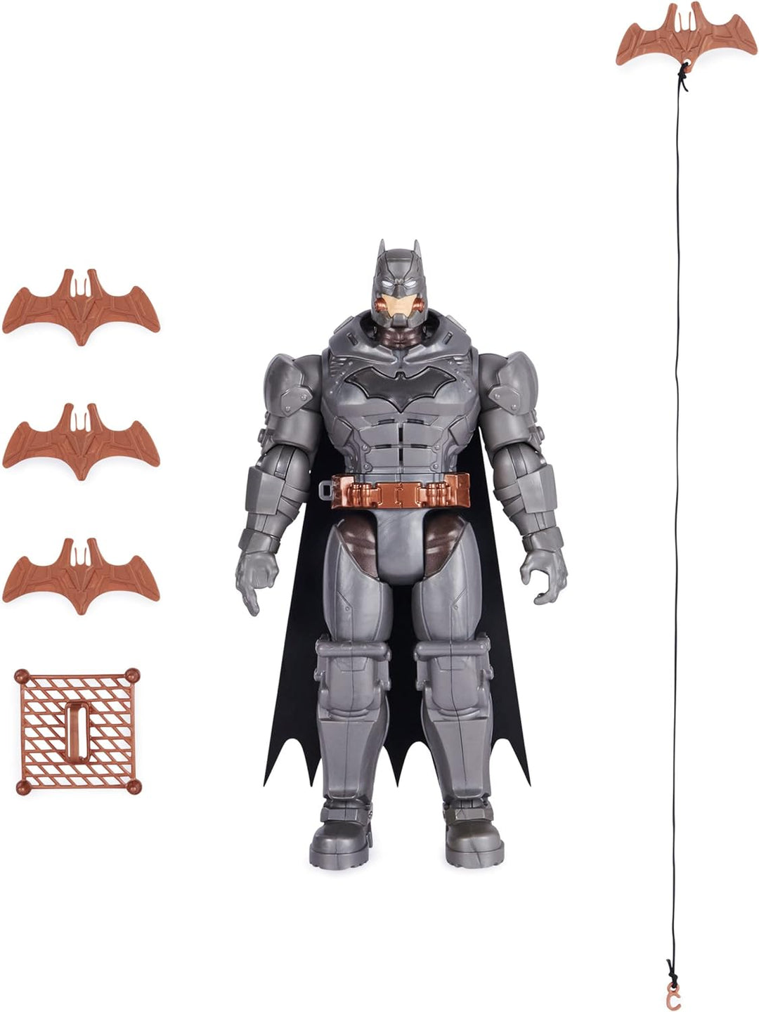 Batman 30cm Deluxe - Actionfigur mit Schlag- und Wurffunktion, 5 Ausrüstungsgegenständen, Licht- und