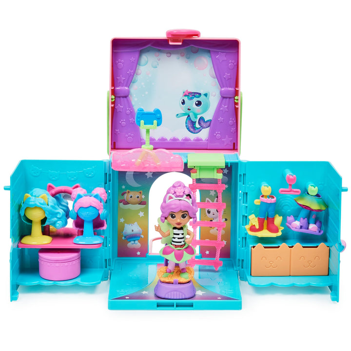 Gabby‘s Dollhouse, Rainbow Closet, tragbares Regenbogen Kleiderschrank Spielset mit Gabby Figur, 4 B