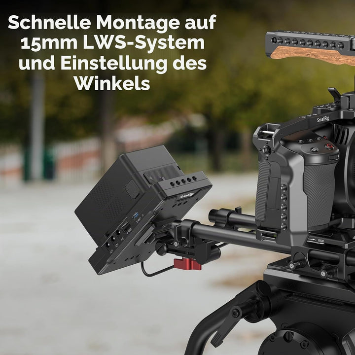 SMALLRIG V Mount Battery Adapter Plate, Adapterplatte Versorgungsverteiler mit 15mm Stangenklemme un