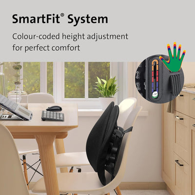 Kensington SmartFit Conform-Rückenkissen, Ergonomische und höhenverstellbare Lendenwirbelstütze für