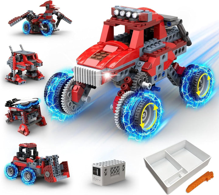 Robot B, Mint-Spielzeug für Jungen 6-12 Jahre, 8-in-1 Action-Roboterbausatz, Elektrischer Motor für