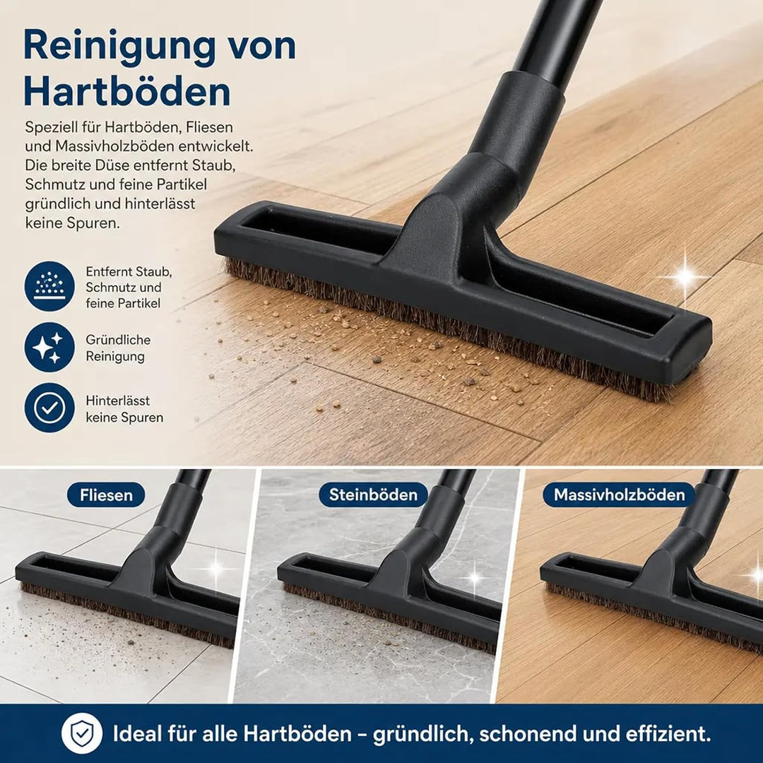 Hartbodendüse – Universal 32/35mm Staubsaugerdüse mit 32 mm Anschluss, für Hartböden, Fliesen &amp; Park