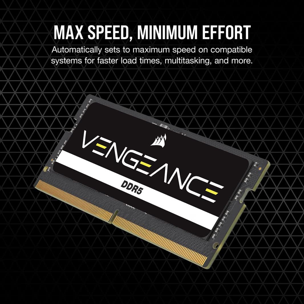 Corsair VENGEANCE SODIMM DDR5 RAM 8GB (1x8GB) 4800MHz CL40 Intel XMP iCUE Kompatibel Computer Speich
