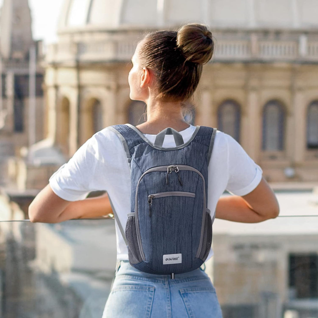 G4Free 10/15/20L Faltbarer Rucksack Klein, Wanderrucksack Leicht, Tagesrucksack Damen Herren für Wan