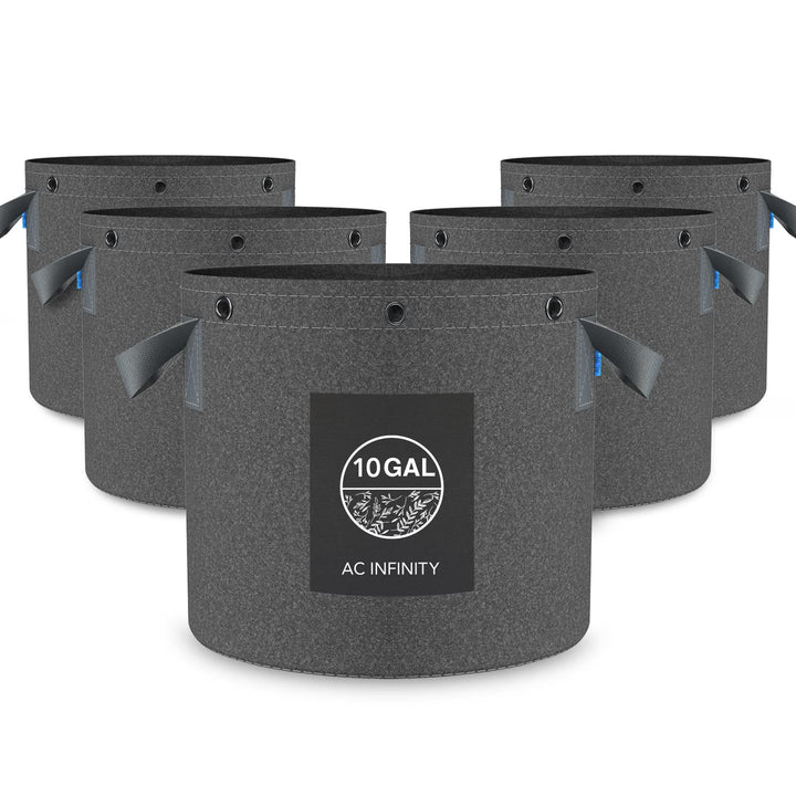 AC Infinity Stofftöpfe 37,9 Liter – 5er-Pack hochbelastbar 10 Gallon, 10 Gallon