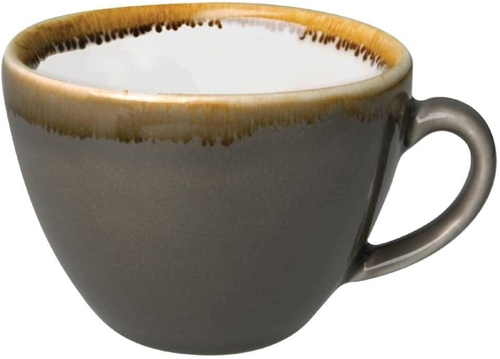 Olympia Kiln Cappuccino-Tasse Rauch, 230 ml, innovatives Design und Funktionen, 6 Stück (1er Pack) S