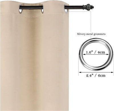 PiccoCasa 2er Set Gardine für Küche Polyester Scheibengardine Kurzgardine Blickdicht Kleine Gardine
