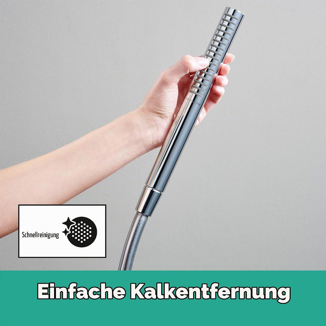 hansgrohe Pulsify S - wassersparender Duschkopf 7,9 l/min (EcoSmart), Handbrause mit 1 Strahlart (Po