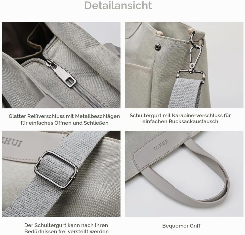 Wickeltasche Kinderwagen Damen Wasserdicht, mit 2 Kinderwagen Haken &amp; Isoliertasche, Elegante Wickel