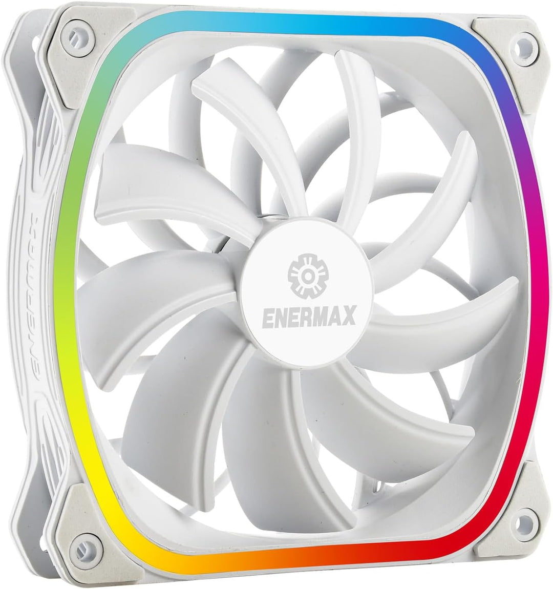 Enermax SQUA 12cm 3er (UCSQARGB12P-W-BP3), adressierbarer RGB-Lüfter, Weiss SQUA RGB 3 Stück Weiss