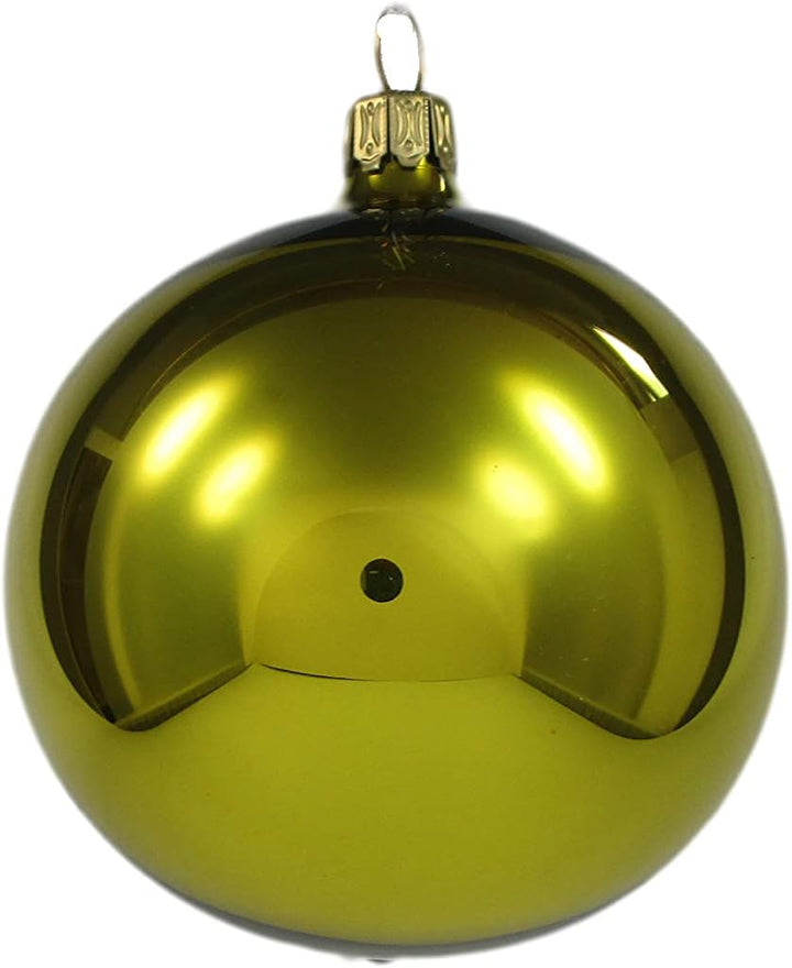 Lichte Christbaumschmuck Exclusiv grün olivgrün moosgrün 8cm Handarbeit Germany 12er Set