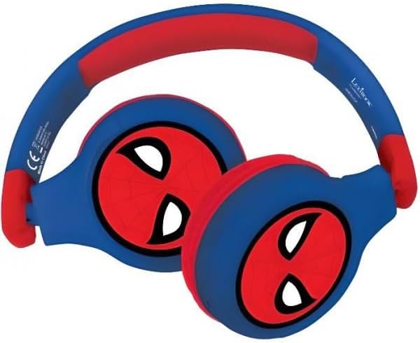 Lexibook HPBT010SP Spiderman 2-in-1-Bluetooth-Kopfhörer für Kinder-Stereo Wireless Wired, Kindersich