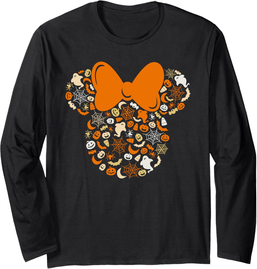 Disney Minnie Mouse Halloween Ghosts Pumpkins Spiders Langarmshirt