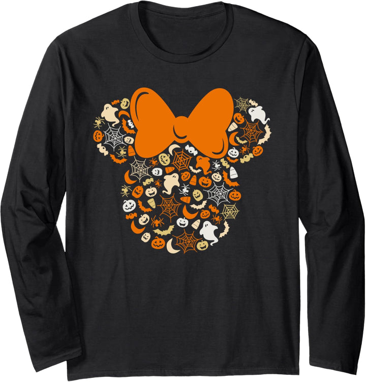 Disney Minnie Mouse Halloween Ghosts Pumpkins Spiders Langarmshirt