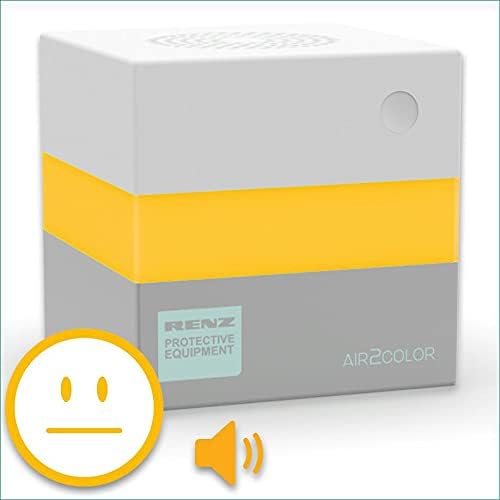 Renz AIR2COLOR; CO2-Ampel, CO2-Messgerät, Made in Germany mit hochwertigem NDIR-Sensor, 10 x 10 x 1