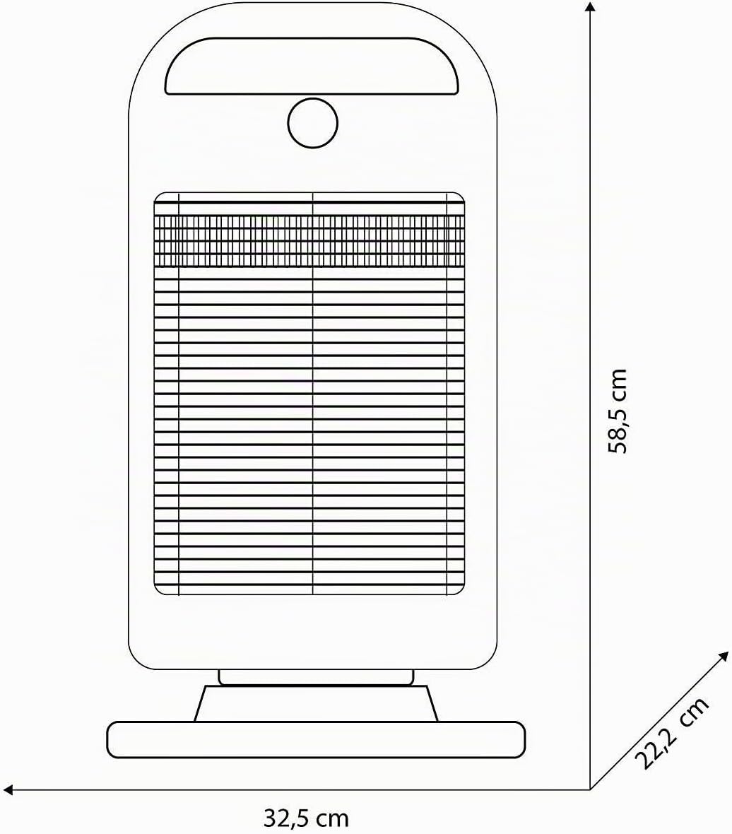 Olimpia Splendid 99396 Solaria Evo S Halogen Heizstrahler 1200 W , 45 m³, Grau Halogen Grau, Halogen