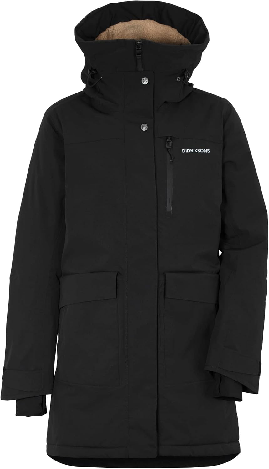 Didriksons Damen Winterjacke CIANA PARKA 2 36 Schwarz, 36 Schwarz