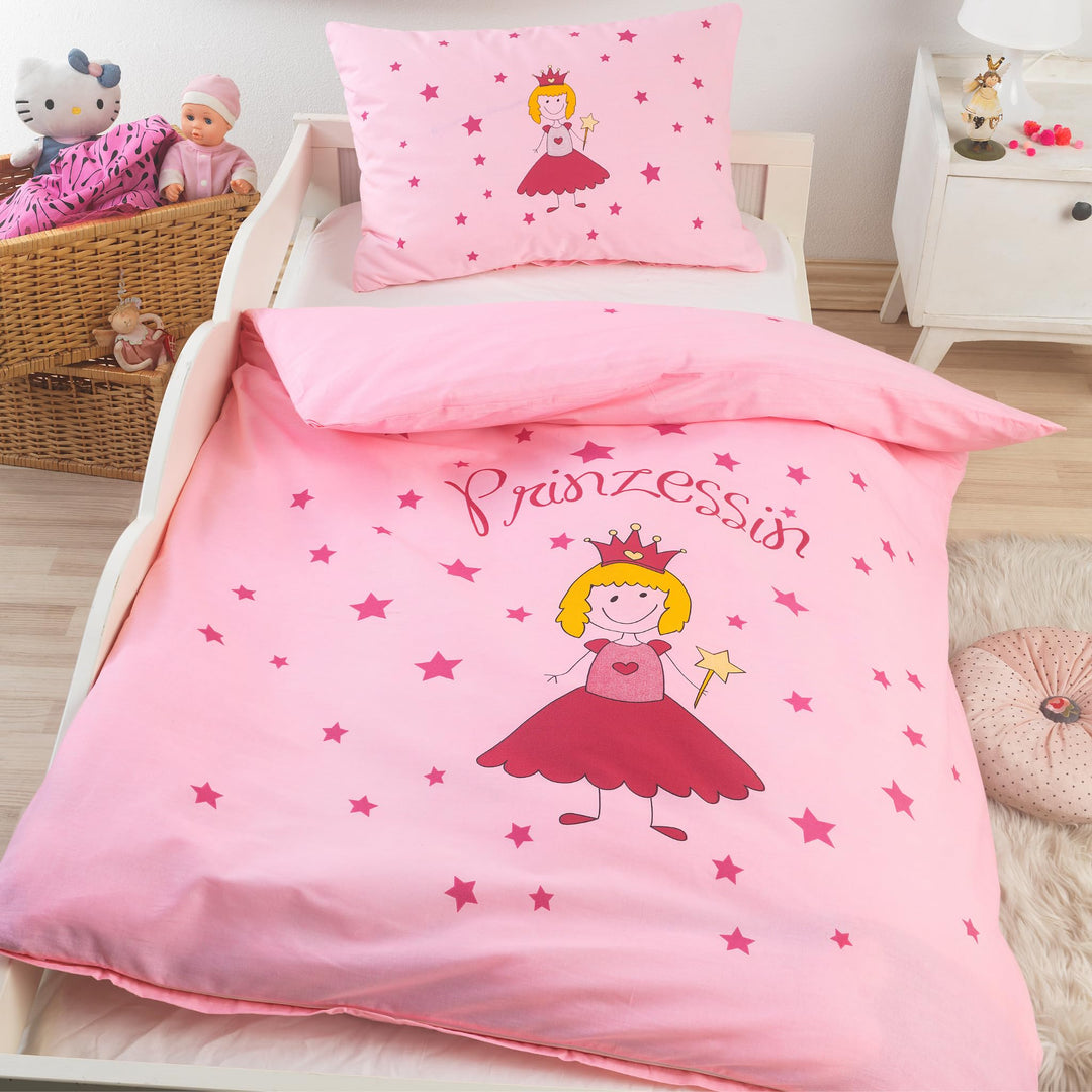 BaSaTex Kinder Baby Bettwäsche Set für Mädchen und Jungen | 100x135 cm + 40x60 cm | 100% Baumwolle R