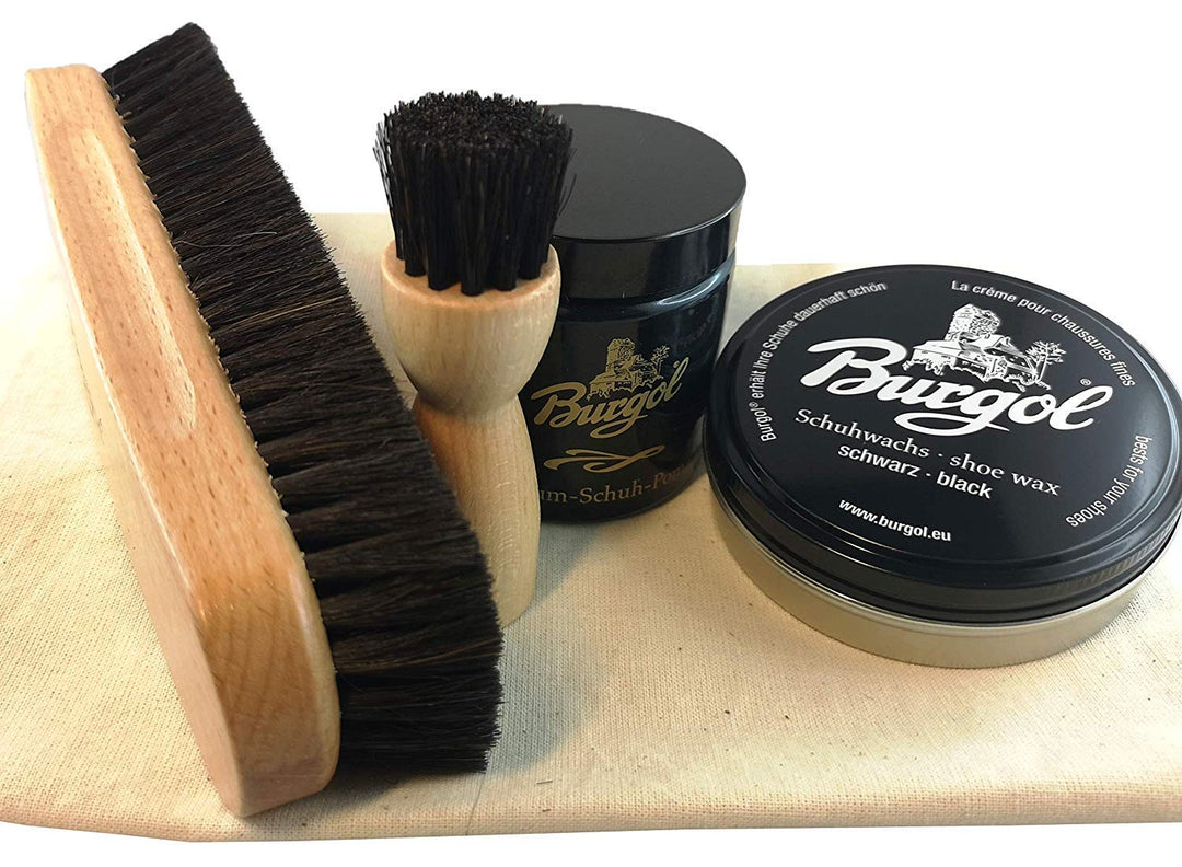 Burgol Profi Glattlederpflege Schuhpflegeset Schwarz