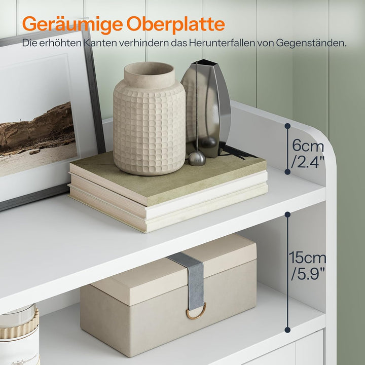 HOOBRO Schuhschrank, freistehend, Schuhregal mit 2 Schubladen und offenem Fach, Schuhkipper, schmal,
