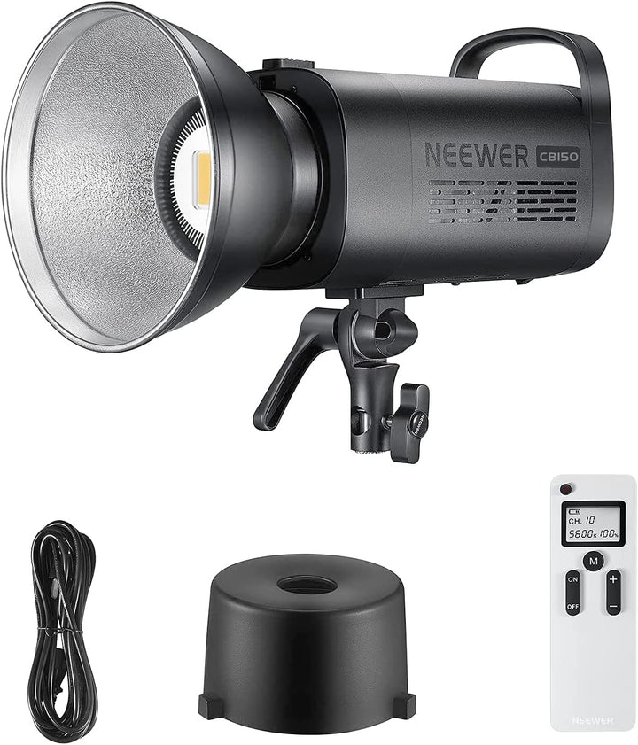 NEEWER CB150 150W LED Videoleuchte Studiolicht Bowens Halterung Dimmbar Ausgeglichen 5600K COB Tages