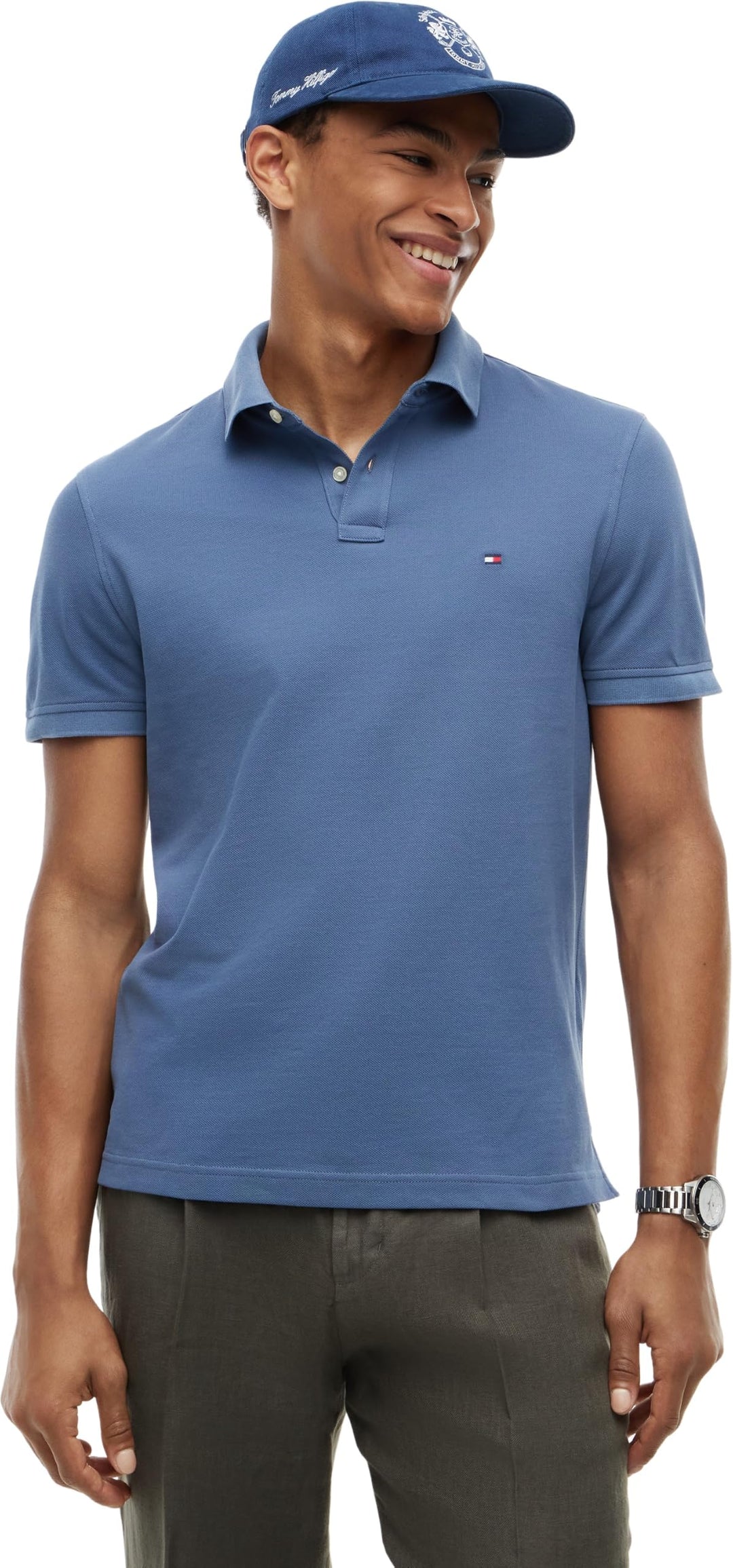 Tommy Hilfiger Herren Poloshirt Kurzarm 1985 Regular Fit XS Blue (Aegean Sea), XS Blue (Aegean Sea)