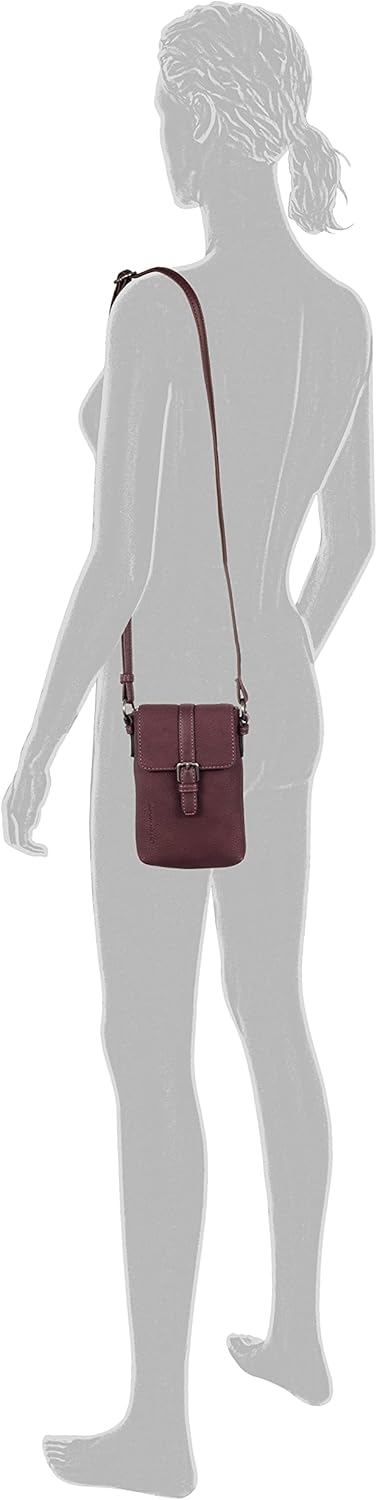 TOM TAILOR Damen Bags Becky Handytasche Umhängetasche Mittelgross Schwarz Dark Purple, Dark Purple