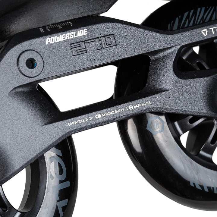 Powerslide Inline Skate Triple Black 110 Black, für Fitness, für Damen und Herren 46, 46