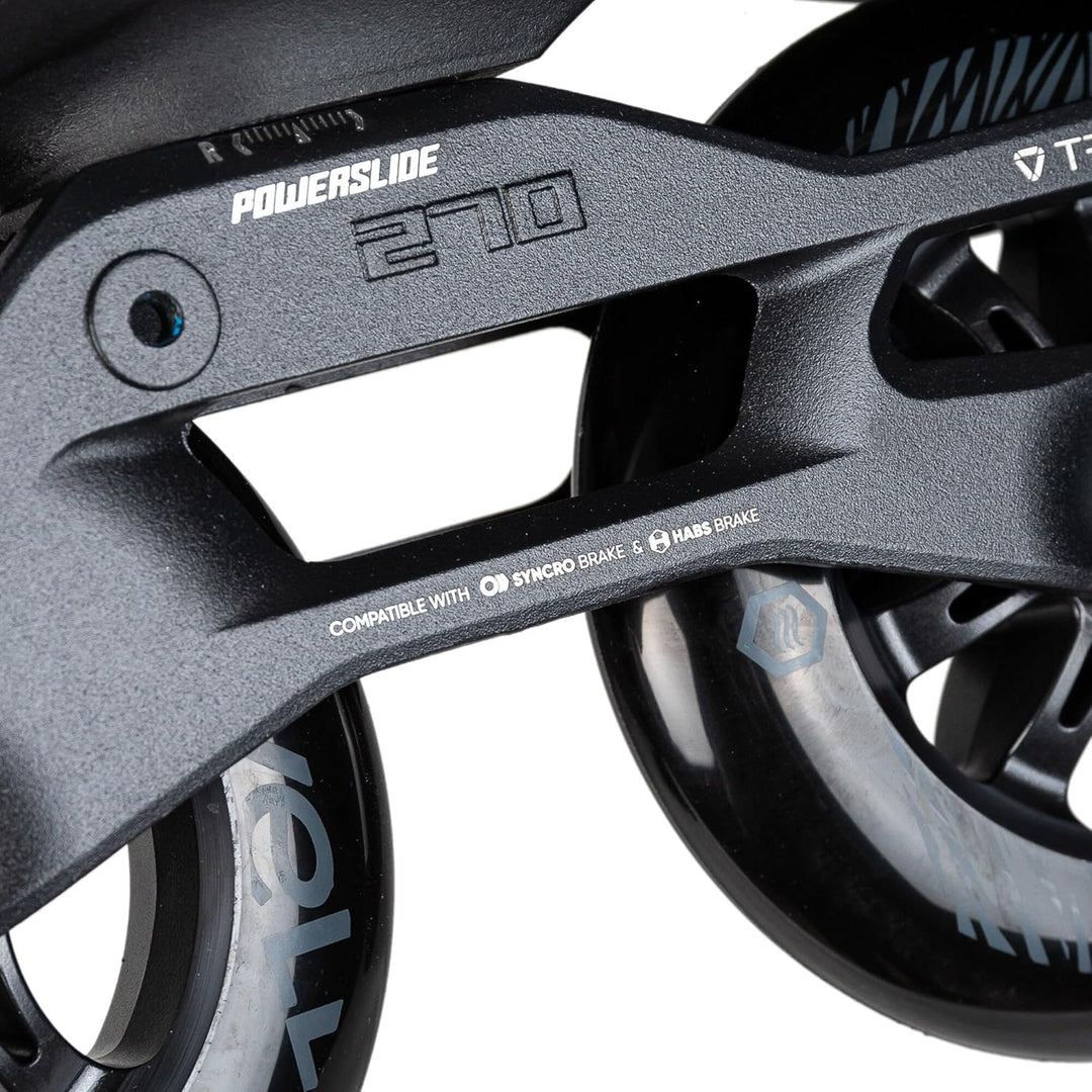 Powerslide Inline Skate Triple Black 110 Black, für Fitness, für Damen und Herren 46, 46