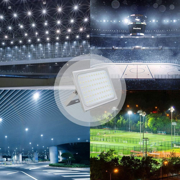Viugreum LED Strahler Aussen 500W 40000 Lumen 6500k Kaltes Weiss LED Fluter Aussenstrahler Super Bri