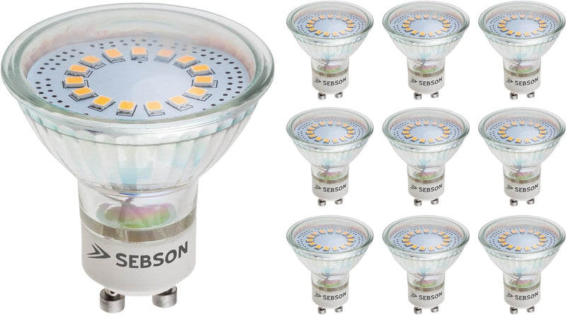 SEBSON LED Lampe GU10 warmweiss 3,5W, ersetzt 30W Halogen, 300 Lumen, GU10 LED Strahler 230V, LED Le