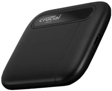 Crucial X6 1TB Externe SSD Festplatte, bis zu 800MB/s, PC und Mac, USB-C 3.2 Portable Solid State Dr